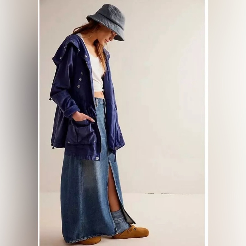 Free People We the Free Surplus Future Utility Parka Blue Size XS NWOT - Picture 3 of 14